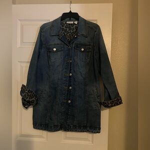 Trench denim jacket